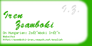 iren zsamboki business card